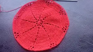 Урок по вязанию крючком салфетки для стола 💖🧶 Очень простой узор, часть 9