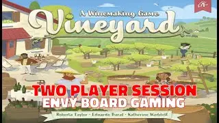 Vineyard: A Winemaking Game Two Player, 1 Round Playthrough