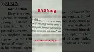 BA 1st Year English 2nd semester Unit-1 || #shorts #english #baenglish