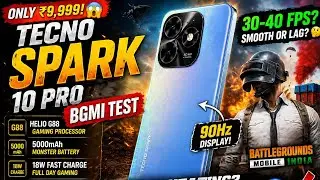 Tecno Spark 10 Pro BGMI Test. Tecno Spark 10 Pro Pubg Graphics. OMG 💪🔥 Unboxing