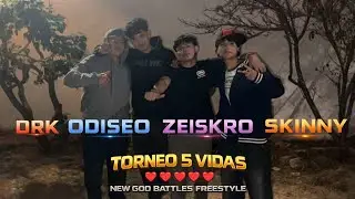 ODISEO vs SKINNY vs DRK vs ZEISKRO | EDICIÓN 5 VIDAS | New God Battles Freestyle 