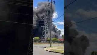 Fire in sydney western suburb - north st marys.