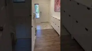 Entryway with IKEA STALL Shoe cabinets