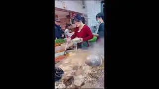 Live from Hot Soup Station | Vendor Serving Beef Noodles | Real-Time Workflow
