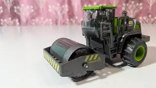 Friction Power Excavator Construction Truck Engineering Road roller Toy for Kids unboxing #tranding 