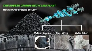 tire rubber crumbs recycling plant, rubber granule production line