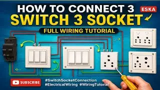 how to connect three switch three socket 