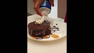 Brownie cake garnish|few minutes in my job life|in the cafe😀 @UreshIshani #brownie #delicious #vlog 