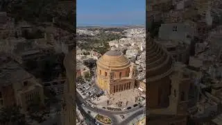 MALTA ~ The Town of Mosta #dronevideo #rotunda #town #visitmalta #travel #ytshorts