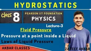 Class 8 | Hydrostatics 03 | Pressure at point Inside a Liquid | Pearson IIT Foundation
