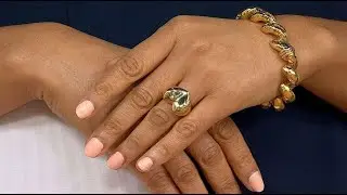 Bellezza Bronze Polished Heart Signet Ring