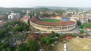 Aerial view of Jawaharlal Nehru Stadium Fatorda