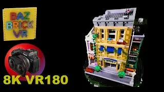 8K VR180 3D BazBrickVR S01E03 - Lego set 10278 Police Station review (Travel/Lego ASMR/Music 4K/8K)