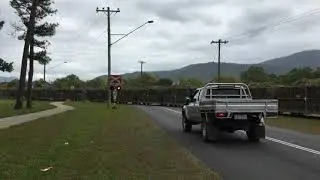 Railroad Crossing Cane Train Far North Queensland