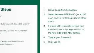 USF Obtaining AALAS and ARC eIACUC Accounts