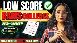 LOW Cutoff BAMS Colleges🏥~Gov & Private Clg~Selection Still Possible🚨#bams#mbbs#trending#neet#exam