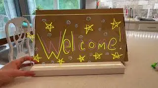 LED Color Note Board | Acrylic Illuminated Dry Erase Board (Rechargeable!)