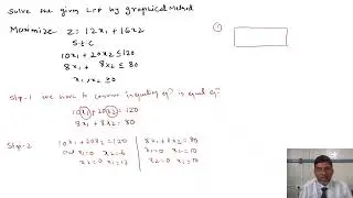 LPP PROBLEMS BY GRAPHICAL METHOD#Opeartions Research#Mechanical engineering