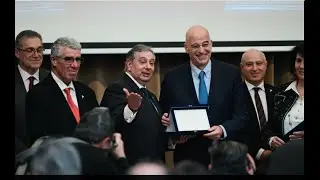 Παρουσία ΥΕΘΑ Νίκου Δένδια στην κοπή της πρωτοχρονιάτικης πίτας του Ε.Β.Ε.Π.