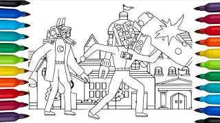 Skibidi Toilet - NEW Titan CAMERAMAN & TITAN SPEAKERMAN Coloring Pages | NCS Music #244