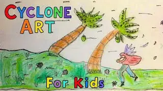 🌪️ Cyclone Drawing for Kids | Easy Natural Disaster Drawing