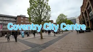 a walk around Coventry City Centre | inc Drone footage of Coventry Cathedral