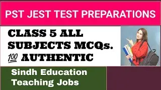 jest pst test preparation past paper | sindh government teaching jobs 2020
