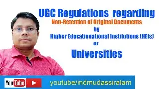 UGC guidelines for Non-retention of Original Documents for Universities | CUCET 2019 | English Audio