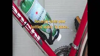 Klick 'N Bike water bottle cages securely locks your water bottles in place...