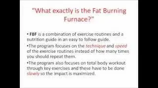 Fat Burning Furnace Review - Overview & Exercise Benefits