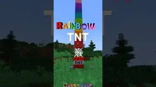 Minecraft Rainbow TNT 🌈🔥 - Explos&atilde;o de Cores! #shorts #minecraft #meme #memes