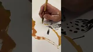 AMAZING Sumi-e painting by zen monk | Birds on a branch