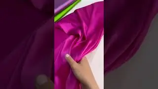 Satyna jedwabna elastyczna - r&oacute;żowy neon