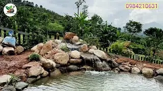 Thi công hoàn thiện hồ Koi lót bạt tại Bảo Lâm - Lâm Đồng