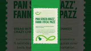 Francobollo dialettale \ Pan' senza mazz, fann i fegl' pazz - EN