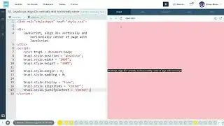 53. JavaScript, align Div vertically and horizontally center of page with JavaScript