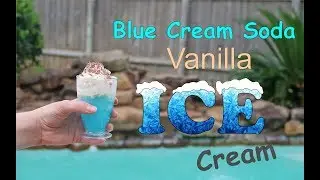 How to make Cream Soda Ice Cream / Frostie Blue Cream Soda Vanilla Ice Cream / Simple & EASY Dessert