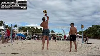 AVP NEXT Miami Matt/Blake vs Jackson/Nate &mdash; Mic&rsquo;d Up 🎤🏐🌴