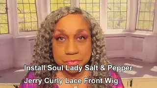 Graceful Silver Gray Wig Full Frontal Jerry Curly Human Hair | Soul Lady Wigs x Mzbrazell