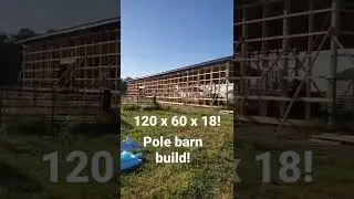 Постройка сарая из столбов 120 x 60 x 18!