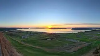 Sunset Panorama over Chamber's Bay Golf Course - University Place, WA