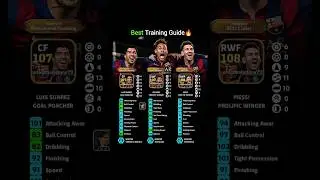 Best Training Guide🔥 || Messi, Neymar, Suarez Best Train #efootball #pes #efootball2025 #shorts