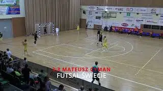 Bramki z meczu o mistrzostwo 1 Ligi  w futsalu Futsal Świecie – KKF Konin 13-04-2025
