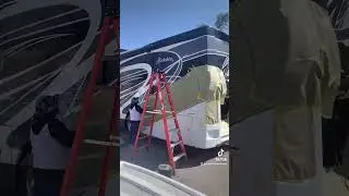 Rv collision repair motorhome body fiberglass accident rv repair insurance claim Fresno