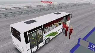 ПАЗ 320414 ВЕКТОР на 45 маршруте на карте Новосибирск. Omsi 2.