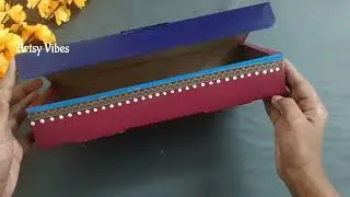 DIY Jewelry Organizer from Cardboard Box | DIY Storage Idea #bestoutofwaste #diyorganizer #diycraft