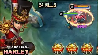 HARLEY BEST BUILD 2022 | INSANE DAMAGE | BUILD TOP 1 GLOBAL HARLEY | MLBB