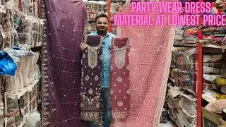 Latest Fancy dress material ||Star georgette || French fabric bottom || jarkan stones at jk textiles