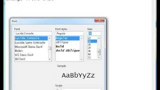 How to change Font Size in text box
