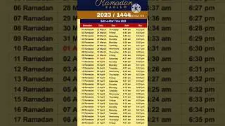 Ramadan calender 2023 ✨sehri iftar time table 2023 #shorts #youtubeshorts #shortsviral2023 #ramzan